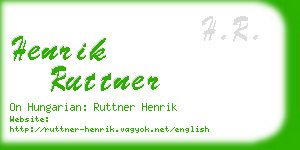 henrik ruttner business card